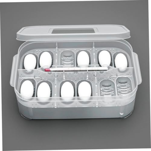 Reptile Incubation Box Reptile Incubator Egg Tray Hatching Box with 12 Grids for Turtle Gecko Lizards Mane