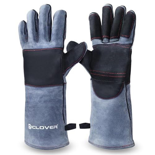 IC ICLOVER 4-Piece Mosquito Jacket Large/X-Large+16inch Animal Handling Gloves, Bug Jacket with Hood, Mosquito Net Suits for Gardening Fishing，Anti-bite Dog Cat Bird Reptile Control Protection