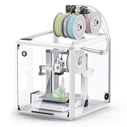 TOPCUBE F2 3D Printer Enclosure for Bambu Lab A1/A1 Combo, Active Cooling | 360° Transparent Acrylic Enclosure with LED Light, Odor Isolation Constant Temperature Protective 3D Printer Cover Box