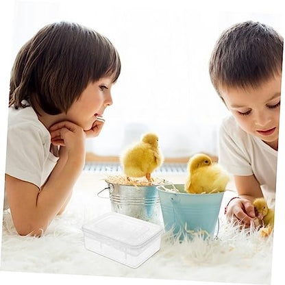 TOYANDONA 16-Hole Plastic Reptile Egg Incubator Hatching Box for Gecko and Lizard Eggs Sturdy Reptile Breeding Tray Lid for Accessories