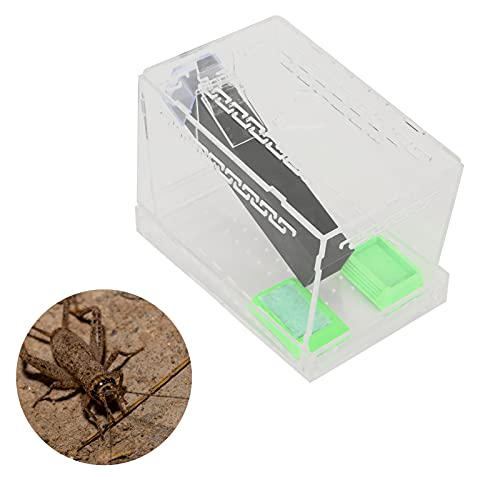 Acrylic Feeding Cricket Keeper, Cricket Keeper with Feces Layer Acrylic with Tubes for Observation of Breeding(S)