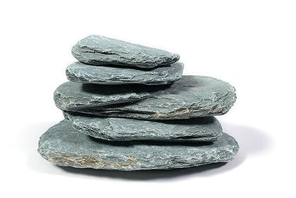River Slate Stone Natural Aquascaping Rock 18lb Planted Aquarium | Flat layered texture; iwagumi and planted tank - size: 15 River Slate Stone(3-9 inches,18lbs)