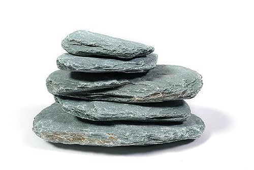 River Slate Stone Natural Aquascaping Rock 18lb Planted Aquarium | Flat layered texture; iwagumi and planted - size: 15 River Slate Stone(3-9 inches,18lbs)