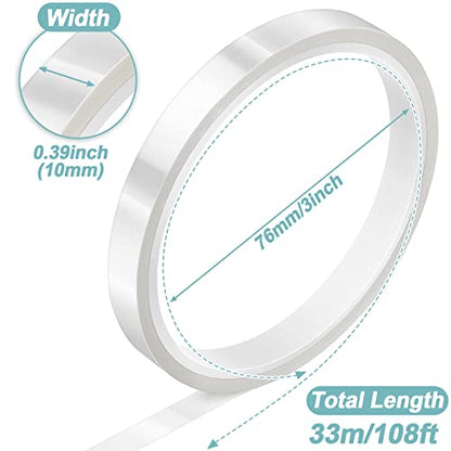 selizo 6 Pack Heat Tape for Heat Press Sublimation, Heat Transfer Tape Heat Resistant High Temperature Adhesive Tape for Dye Sublimation, HTV Craft (Clear) - color: Clear