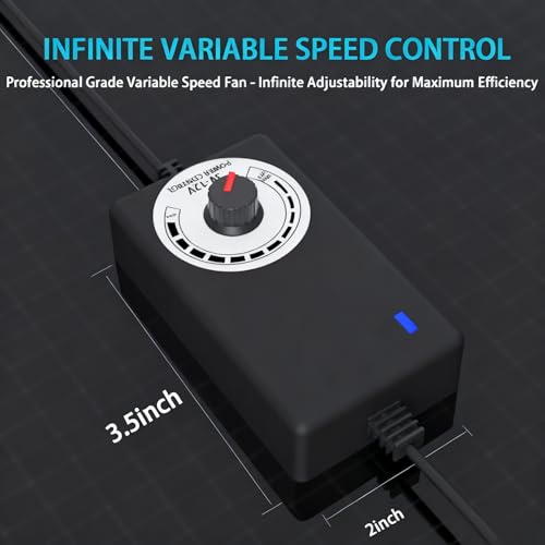 6" 260 CFM Inline Duct Fan with E12 Speed Controller, Ventilation Exhaust Fan for Cooling Booster, Grow Tents, Hydroponics - size: 6"+Fan Only