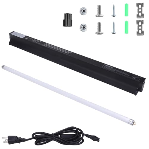 Aiicioo T5 HO UVB Reptile Light Fixture 10.0 24W Light Combo Kit 22 Inch Light Fixture Reptile Terrarium Hood Reptile Light Bar for Bearded Dragon Lizards Turtle Tank - size: 10.0 24W 22Inch
