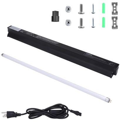 Aiicioo T5 HO UVB Reptile Light Fixture 10.0 24W Light Combo Kit 22 Inch Light Fixture Reptile Terrarium Hood Reptile Light Bar for Bearded Dragon Lizards Turtle Tank - size: 10.0 24W 22Inch