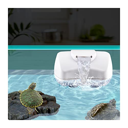 Turtle Filter, Low Water Level Aquarium Filter | Ultra Quiet, 0.6" Min Water Level, 80 GPH, Frog & Reptile Tank, 4W Energy Saving - size: 0.6 inch