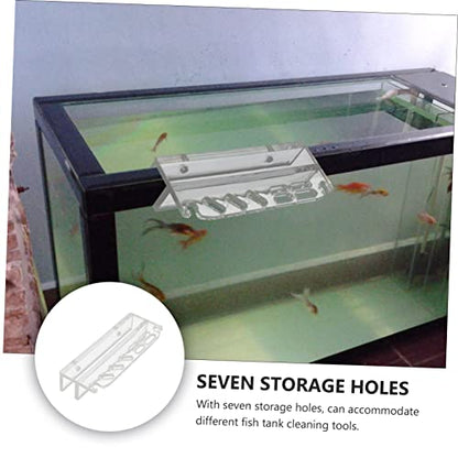 Magnetic Tool Rack Fish Tank Tool Organizer Stand Acrylic Cleaning Supplies Holder
