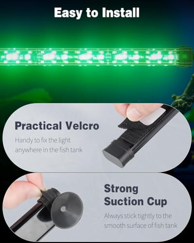 Pawfly 12W Aquarium LED Light 24 Inch 24/7 Fish Tank Light with Full Spectrum White Blue Red Green Lights Multi-Colored LEDs with D/N Mode Single Color Effects Timer and Adjustable Brightness - color: Basic, size: 24 Inch for 24 to 44 Inch Tank
