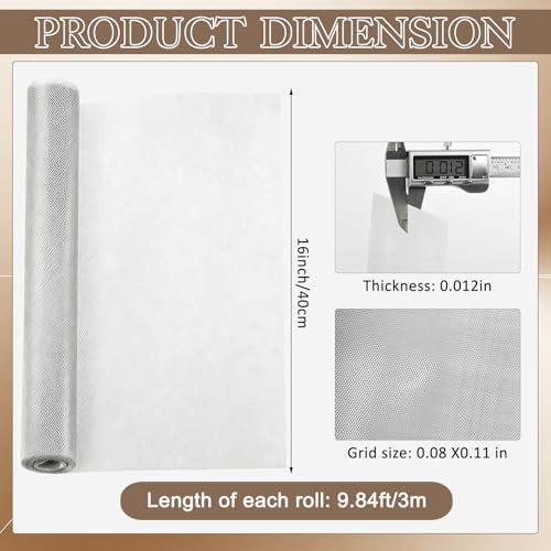 Aluminum Wire Mesh Roll, Heavy‑Duty Armature Mesh 15.7 Inch x 9.84 Ft for Sculpting - color: 15.7 Inch X 9.84 Foot
