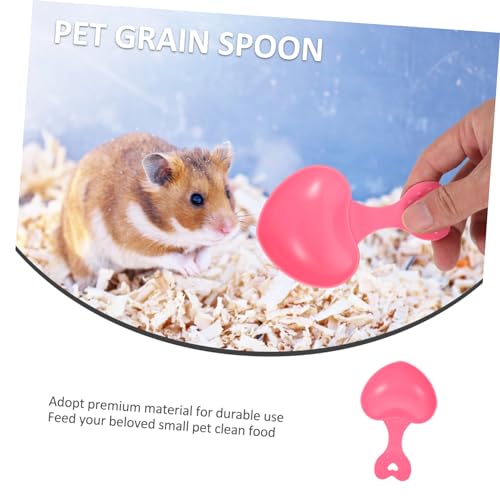 Yardwe 10pcs Love Spoon Pet Feeding Spoon Small Pet Food Scooper Reptile Food for Dog Cat