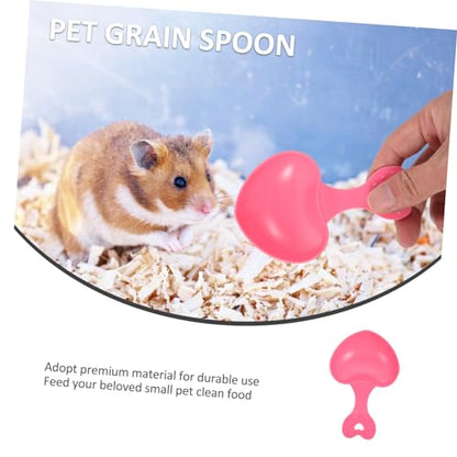 Yardwe 10pcs Love Spoon Pet Feeding Spoon Small Pet Food Scooper Reptile Food for Dog Cat