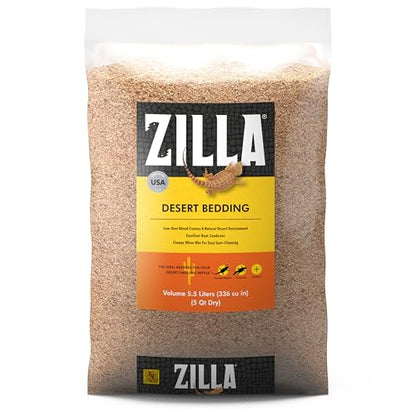 Zilla Desert Bedding, Substrate for Reptile Terrariums, Ideal for Bearded Dragons, Uromastyx, and More, 5 Quarts - size: 5 Quarts