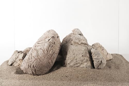 Elephant Skin Stone Grey Aquascaping Rock 18lb Planted Aquarium | Grey wrinkled texture; iwagumi, planted terrarium - size: 16 Elephant Skin Stone Grey(3-9 inches,18lbs)