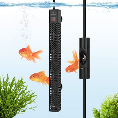 fishkeeper Adjustable Fish Tank Heater 200W/300W for 1-80 Gallon Aquariums | Explosion Proof Submersible Aquarium Heater with LED Digital Display and Overheat Protection for Saltwater & Freshwater Tanks - size: 300W(for 53-80 Gal)