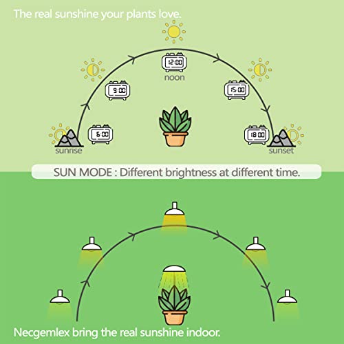 Smart Grow Light Bulbs for Indoor Plants, Programmable Timer and Dim | Full Spectrum Plant Grow Bulbs, Dimmable, 9W, E26/27, 4500K, Remote Control, Sun Mimics Mode, Daily Auto On/Off, 4Pack - size: 4 Pack