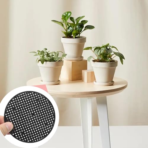 10 Pcs 4" Plant Pot Stand Outdoor, Plant Pot Elevator | 100mm, Black, Drainage Mesh Discs, Bottom Liners for Bonsai/Flower Pots, Soil Retention Grid Mats - size: 4in