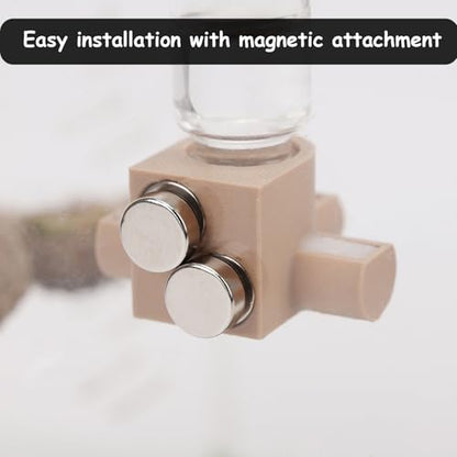 Jumping Spider Water Dispenser, Magnetic Hanging Feeder,Suitable for Jumping Spiders,Tarantulas, Praying Mantises,Arboreal Animals, and Other Small Animal Enclosure Accessories,5ML (White) - color: White