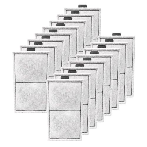 16 Pack PF-S Filter Cartridges Only Fit to Top Fin PF10 Power Filter, Fish Tank Filter Cartridges Replacement NOT Compatible with Imagitarium/CN-S Filter (5.19 x 3.09 inches, not Include Handle) - size: 16 Pack