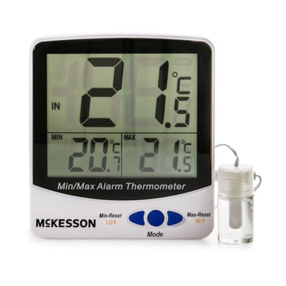 McKesson Refrigerator/Freezer Thermometer with Triple Display, Large, 1 ct | Single Probe, Food Safety Use