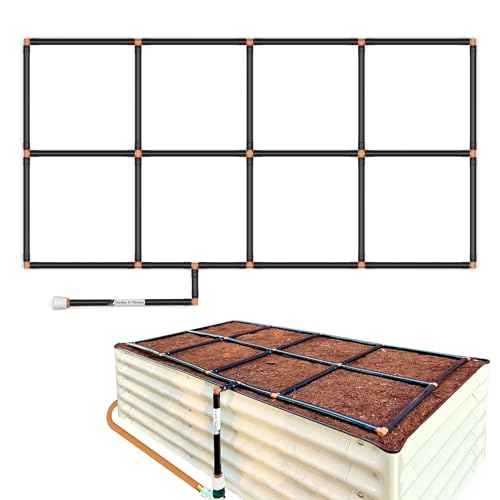 Garden Grid 2x4 | Drip Irrigation System for Raised Beds | Pre-Assembled | 1-Min Setup Garden Drip Irrigation System; Full-Coverage, No Dry Spots; USA-Made; Lasts Years Longer Than Drip Kits; 22.5x44" - size: 2x4, style: Standard