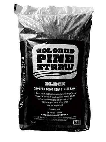 Longleaf Pine Straw - Mulch - Colored Black - 50 Bags per Pallet - 1,250 Sq. Ft. - color: Black
