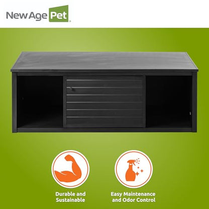 New Age Pet Lo‑Boy Versa Stand for Reptile Terrariums, Low-Profile ECOFLEX Cabinet for Stacked Large, 48" Mojave Reptile Habitats, Espresso Black - color: Black
