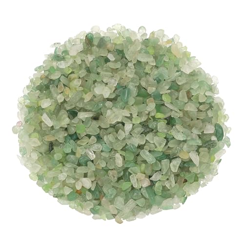 Crystal Chips Stone, 0.44 Lb Fluorite Gravel Rocks (Green Aventurine, 3-5 Mm) - color: Green, size: 3 - 5 mm