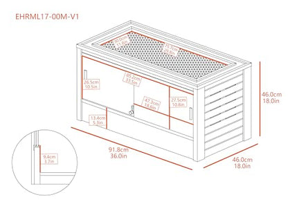 New Age Pet ECOFLEX Two Medium Reptile Enclosures with Matching Stacker and Cabinet Stand Set in Grey - color: Grey, size: Medium