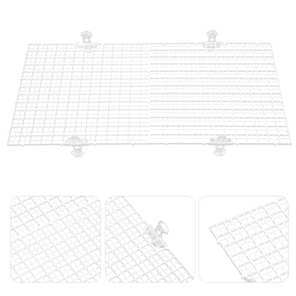 ABOOFAN Fish Tank Divider Panel with Suction Cups, Aquarium Isolation Board 30x30cm White, Anti-Jumping Separator for Betta and Reptile Tanks
