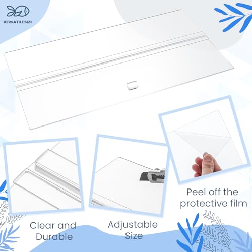 Juexica Aquarium Lids Acrylic Canopy 2 Pieces Set 22.95 x 11.5 x 0.28 Inch for 33/40/55 Gallon with Center Brace Aquariums Cover Fish Tank Lid with a Hook Knife, Clear - size: 48" Long X 13" Wide