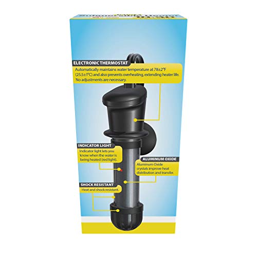 Tetra 100W Submersible Aquarium Heater For 10-30 Gallon Fish Tanks | Automatic Thermostat Keeps Water At 78 Degrees, Easy To Use - Attaches To Aquarium Wall, Heat & Shock Resistant - size: 10-30 Gallon
