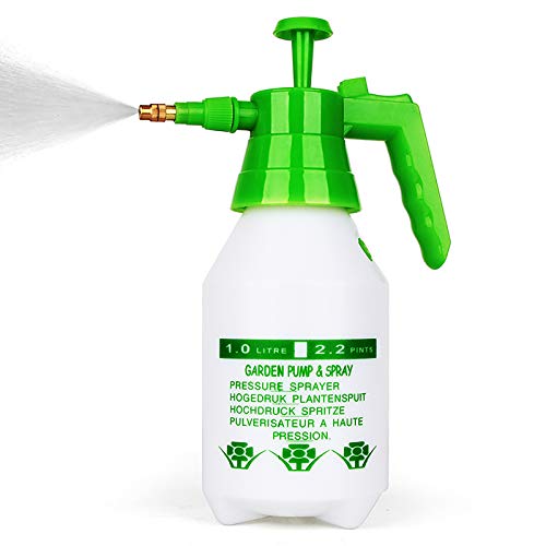 Garden Pump Sprayer,68oz/34oz Hand-held Pressure Sprayer Bottle for Lawn with Safety Value&Adjustable Nozzle, for Watering,Spraying Weeds,Home Cleaning and Car Washing,0.5 Gallon - size: 34oz