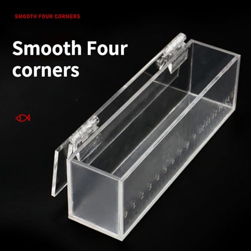 Clear Acrylic Fry Incubator Case Hatching Box with Measurement Scale for Juvenile Isolation and Viewing Miniature Aquatic Species Tank 1 Pack - color: M