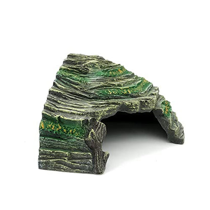 JIHAQUA Terrarium Decor Reptile Hide Reptile Hides and Caves, Medium | Aquarium Tank Accessories Decorations