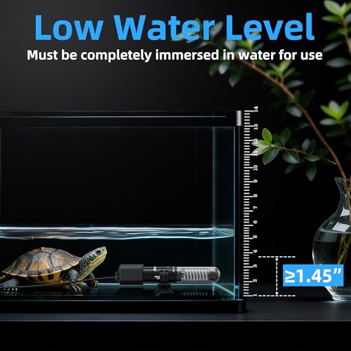 Fish Tank Heater for Aquarium - 50W Samll Aquarium Heater | Submersible Tank Heaters with Mini Aquariums Thermometer for Saltwater Freshwater 5-10 Gallon Tanks