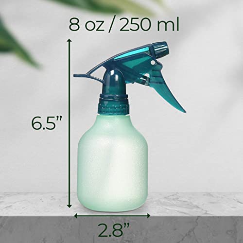 Rayson Empty Spray Bottle Refillable Container, Fine Mist Sprayer Trigger Squirt Bottle for Taming Hair, Hair styling, Watering Plants, Showering Pets (1 Pack, Green) - color: Green, size: 8 Ounces