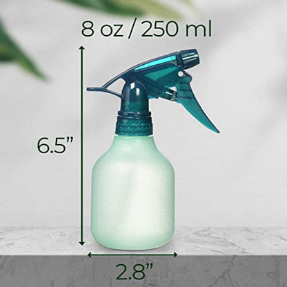 Rayson Empty Spray Bottle Refillable Container, Fine Mist Sprayer Trigger Squirt Bottle for Taming Hair, Hair styling, Watering Plants, Showering Pets (1 Pack, Green) - color: Green, size: 8 Ounces
