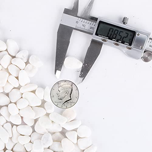 White Pebbles for Plants Garden Vases 1.8lb White Rocks Gravel Decorative Stone 1/2"…… - size: 1.8LB, style: White