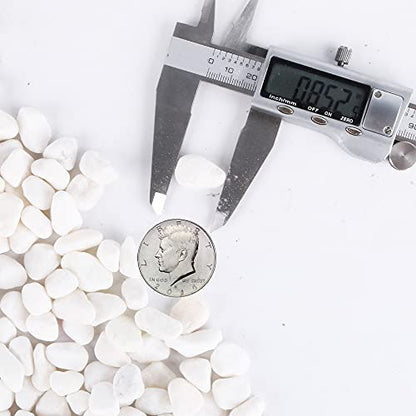 White Pebbles for Plants Garden 18 lb White Rocks Gravel Decorative Stones Landscaping Vase Fillers 1/2" - size: 18LB, style: White
