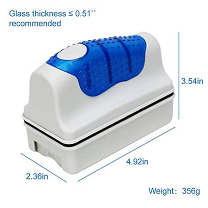 Jasonwell Magnetic Aquarium Fish Tank Glass Algae Glass Cleaner Scrubber Floating Clean Brush(XL) - color: Blue, size: XL