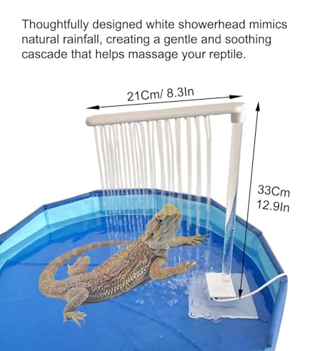 Large Electric Bearded Dragon Pool, Electric Bathtub for Bearded Dragons, Bearded Dragon Swimming Pool with Faucet, Bearded Dragon Accessories