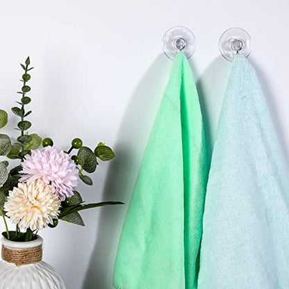 Mudder 80 Pcs Clear Suction Cups Metal Hooks for Window Glass Wall,45 mm | Window Hanging Towel Holder for Bathroom Kitchen, 45 mm Holds 3 lbs, Grips Glass Tile Mirror, Removable No Damage Install - size: 45 mm