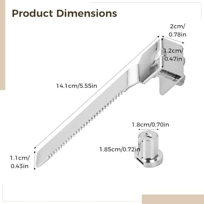 4 Pack Keyed Sliding Glass Door Locks, Ratchet Glass Lock for Cabinets, Terrariums, Reptile Tanks, and Showcases, Zinc Alloy Construction