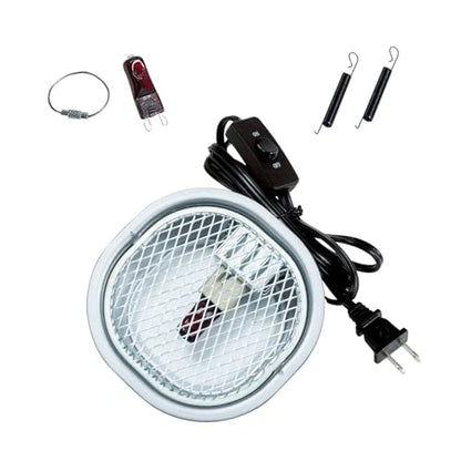 G9 Reptile Infrared Heat Lamp, Terrarium Heating Lamp Fixture with 50W UVA Low Profile Night Red Bulb | Safety Mesh, Tank Hood Basking Spot Light for Bearded Dragons Turtles Lizards Geckos - color: Infrared Basking