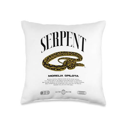 Carpet Python Modern Reptile Keeper Streetwear Throw Pillow - size: 16x16