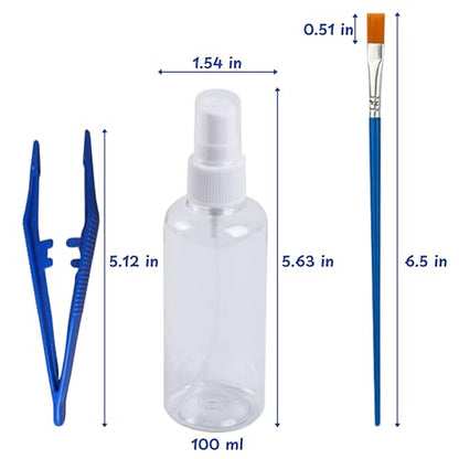 Jumping Spider Enclosure Starter Kit, Tarantula Enclosure Kit, Jumping Spider Accessories, Snail Terrarium Kit, Moss Growing Tool Set, Mini Plant Grow Tool, Reptile Tank Supplies for Habitat (Blue, S)