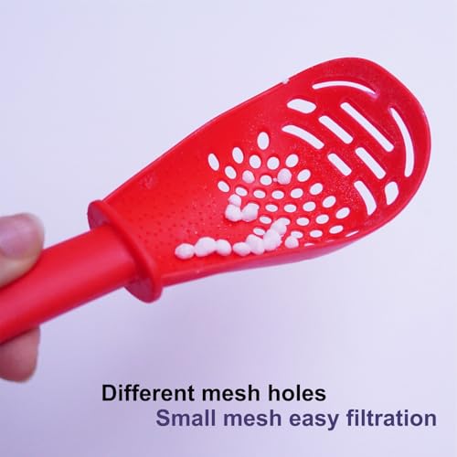 2 Pack Hamster Sand Bath Scoop - Plastic Litter Scooper for Chinchilla, Gerbil, Bearded Dragon, Reptile, Sifter Shovel for Small Animal Cage Cleaning, Hamsters Cage Accessories