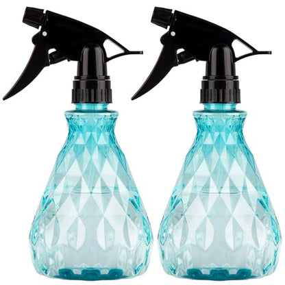 wugongshan 2 Pcs Spray Bottles, 500 ml/17 oz Empty Water Spray Bottles, Plastic Reusable Adjustable Mist Sprayer Squirt Bottles Containers Refillable for Cleaning Solutions, Gardening, Plants (Blue) - color: Blue